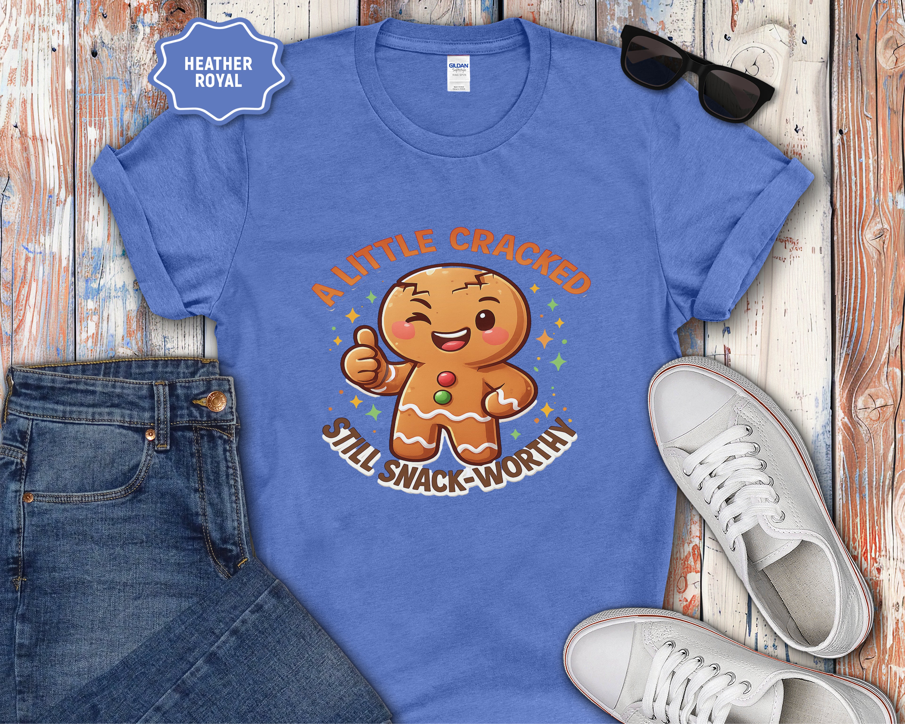 Little Cracked Still Snack-Worthy Gingerbread Cookie T-Shirt
