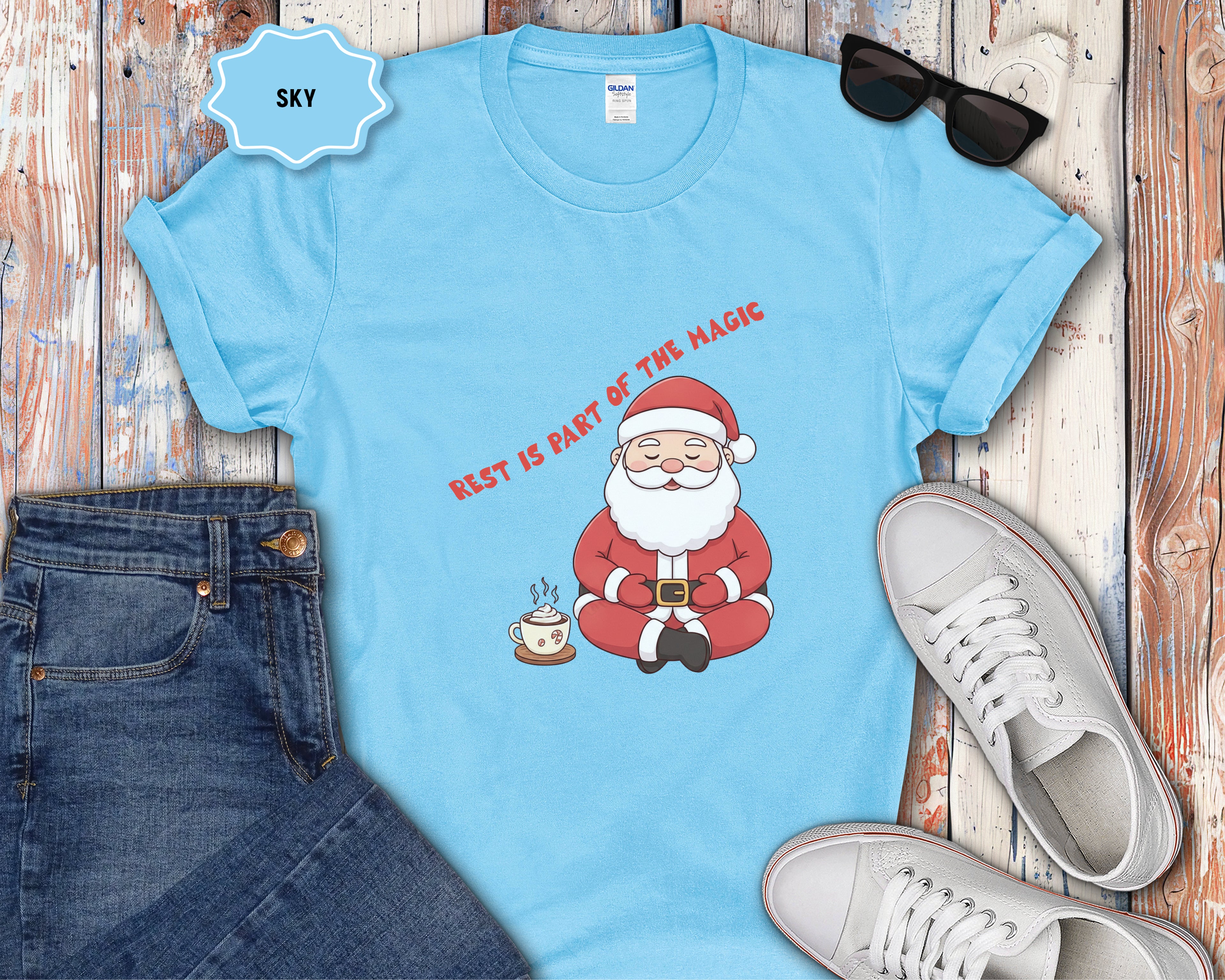 Rest Is Part of the Magic Santa shirt, T-Shirt