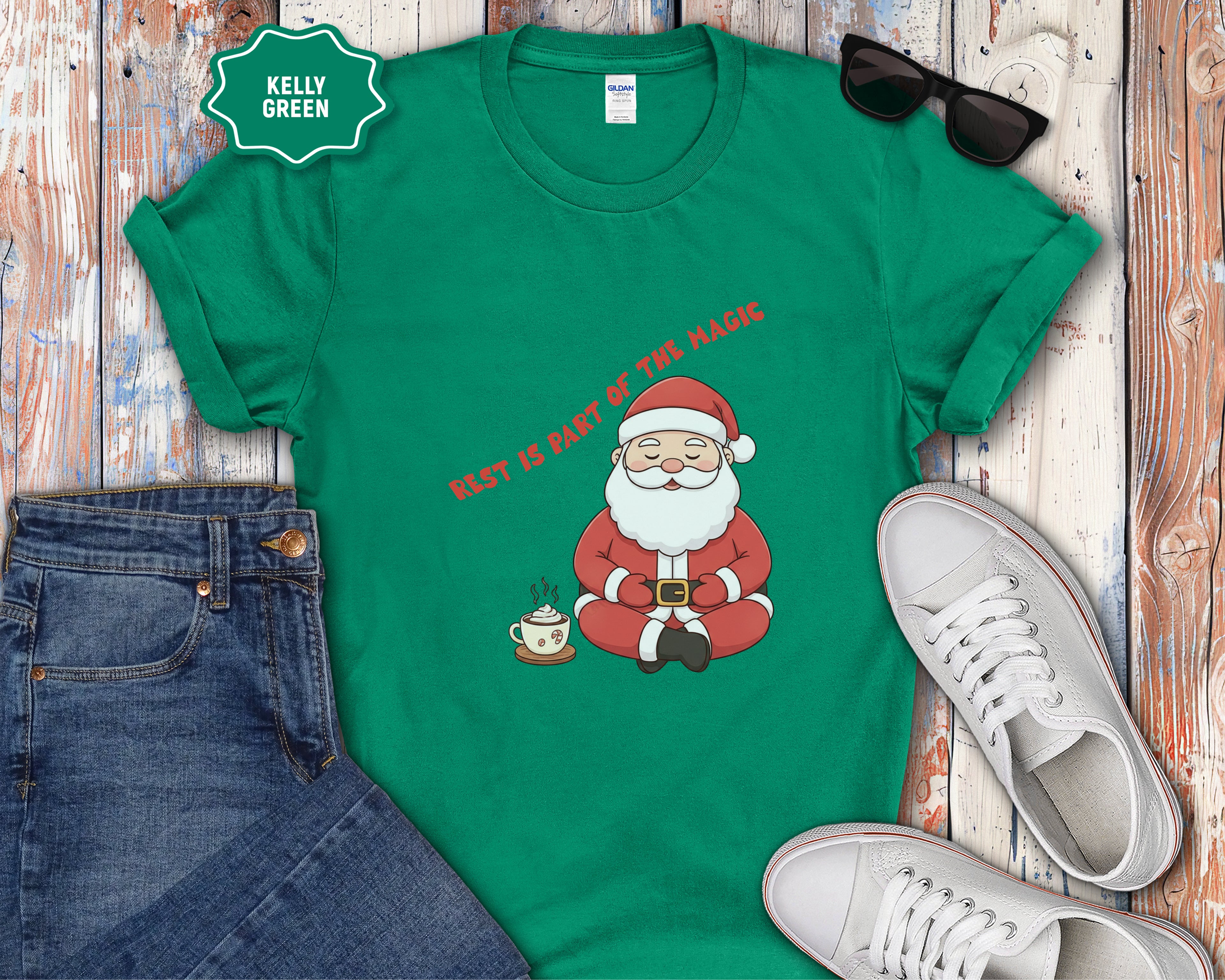 Rest Is Part of the Magic Santa shirt, T-Shirt