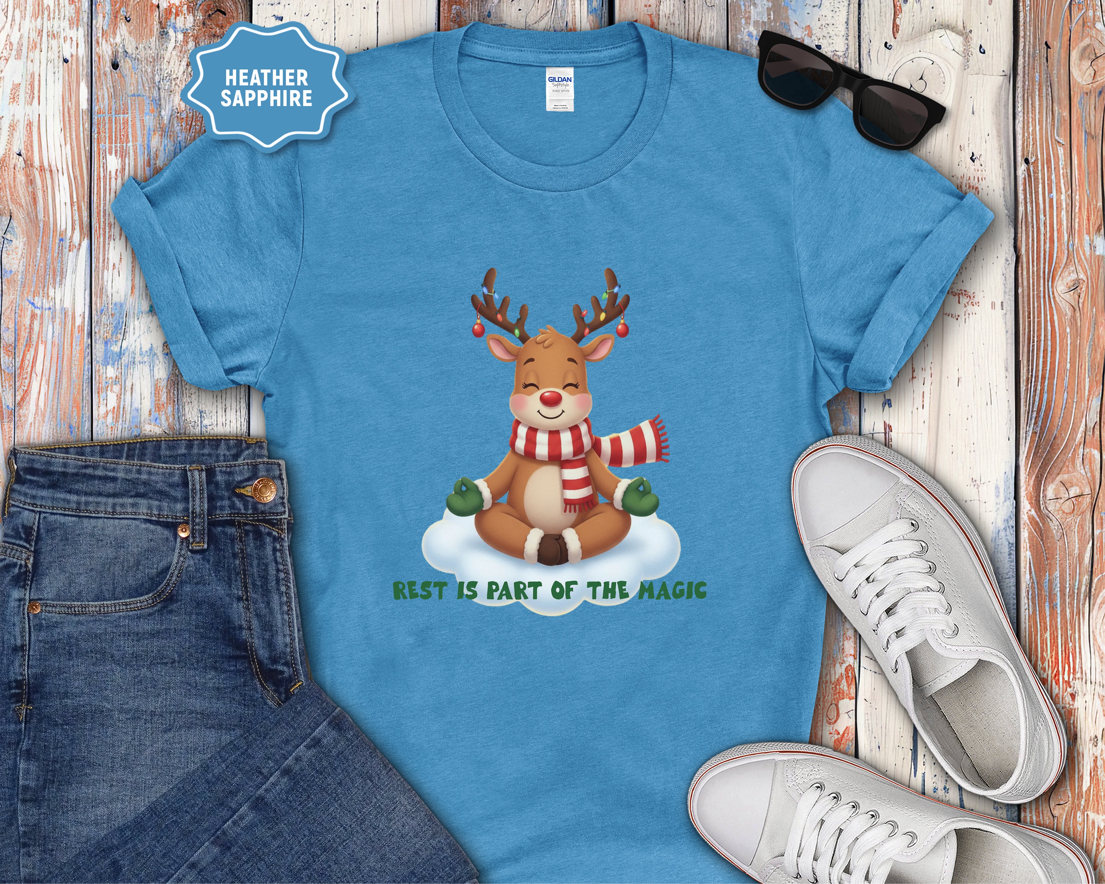 Meditating Reindeer Rest Is In The Magic T-Shirt