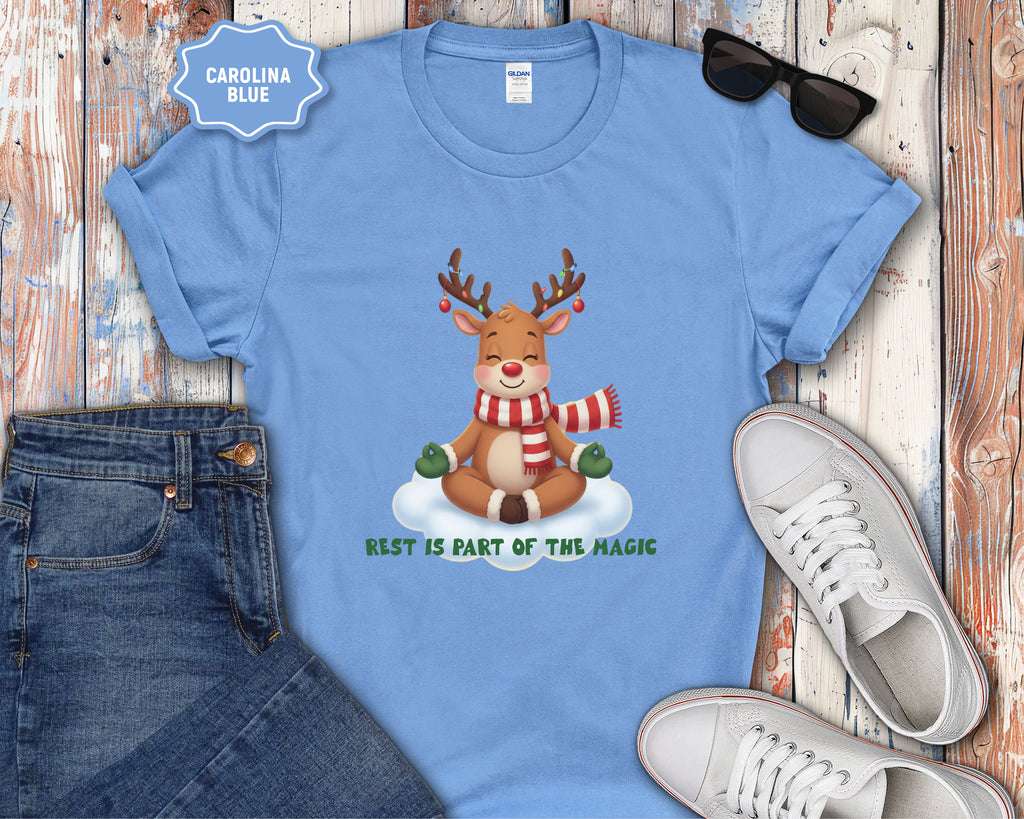 Meditating Reindeer Rest Is In The Magic T-Shirt