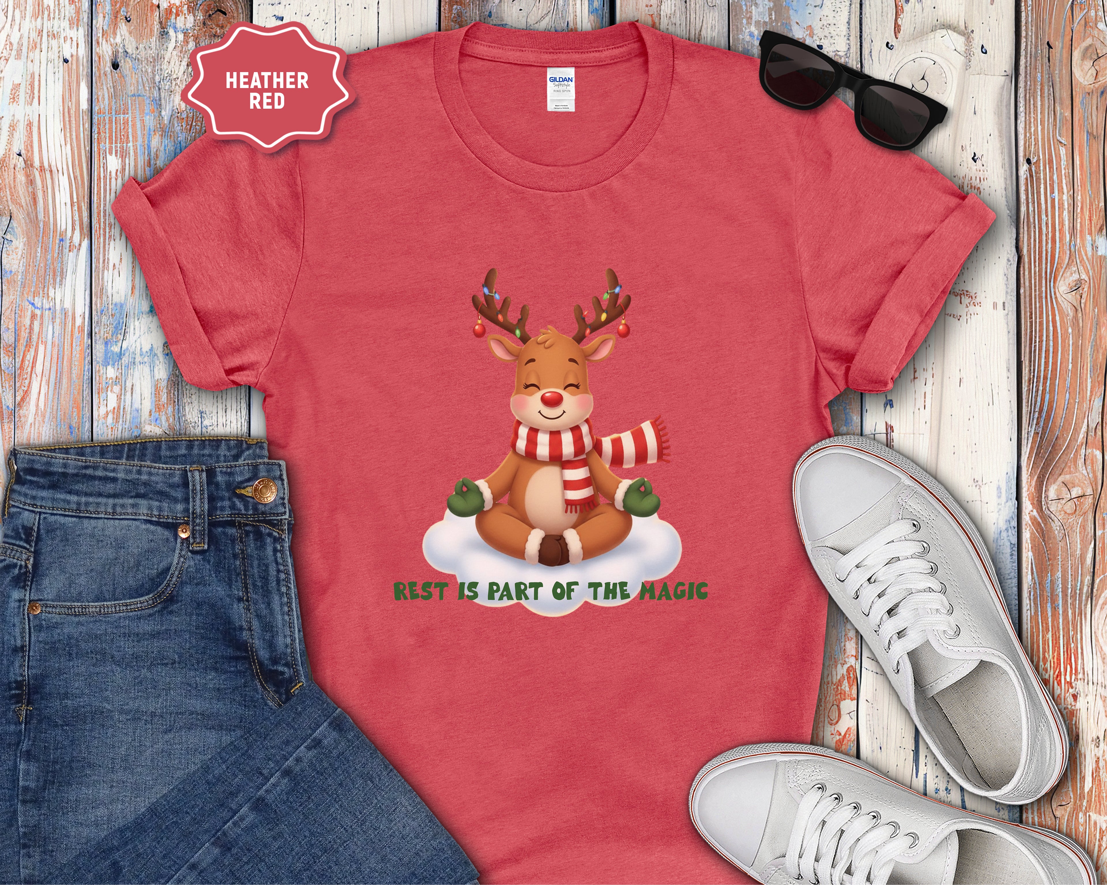 Meditating Reindeer Rest Is In The Magic T-Shirt