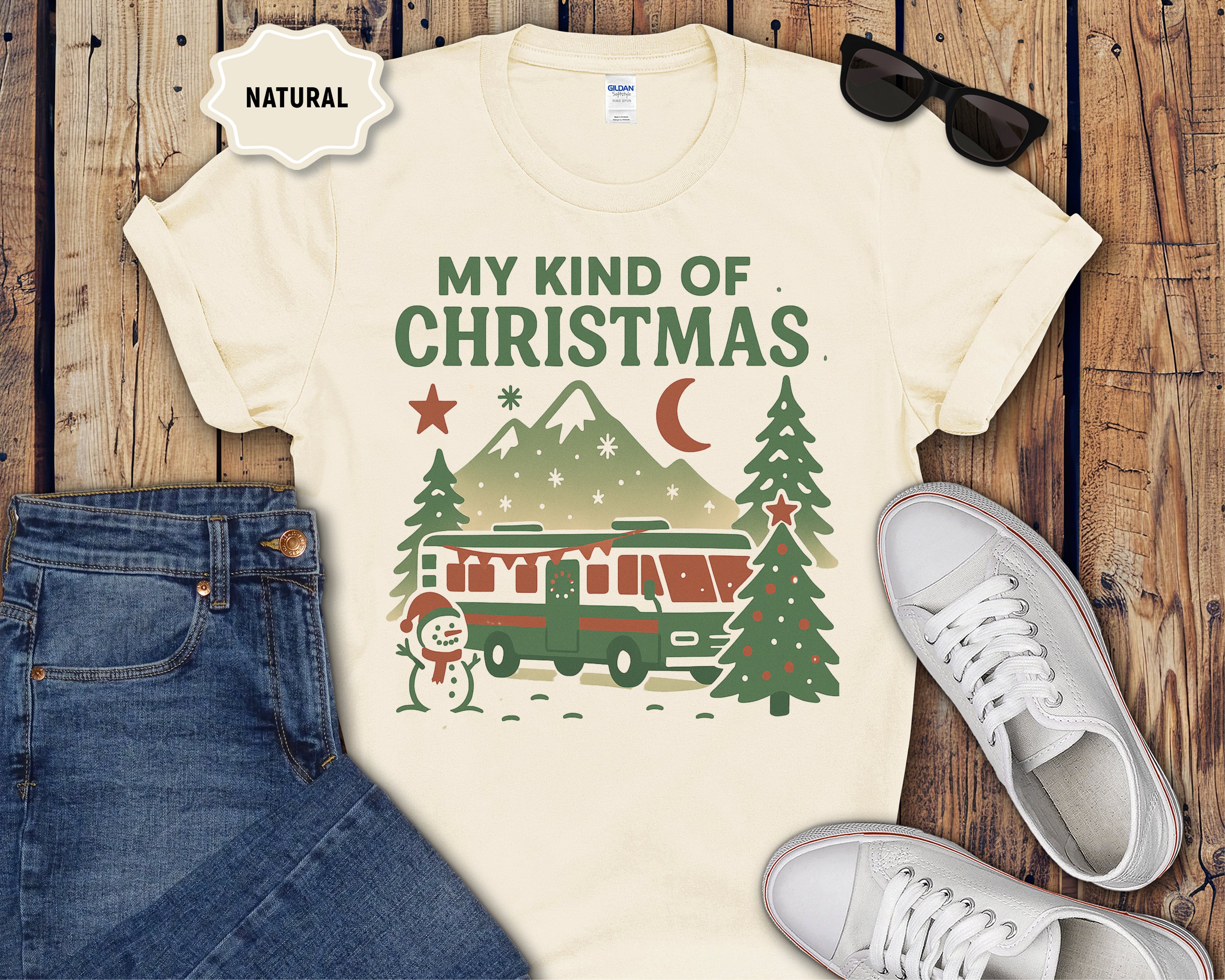 Retro Camper My Kind Of Christmas T-Shirt