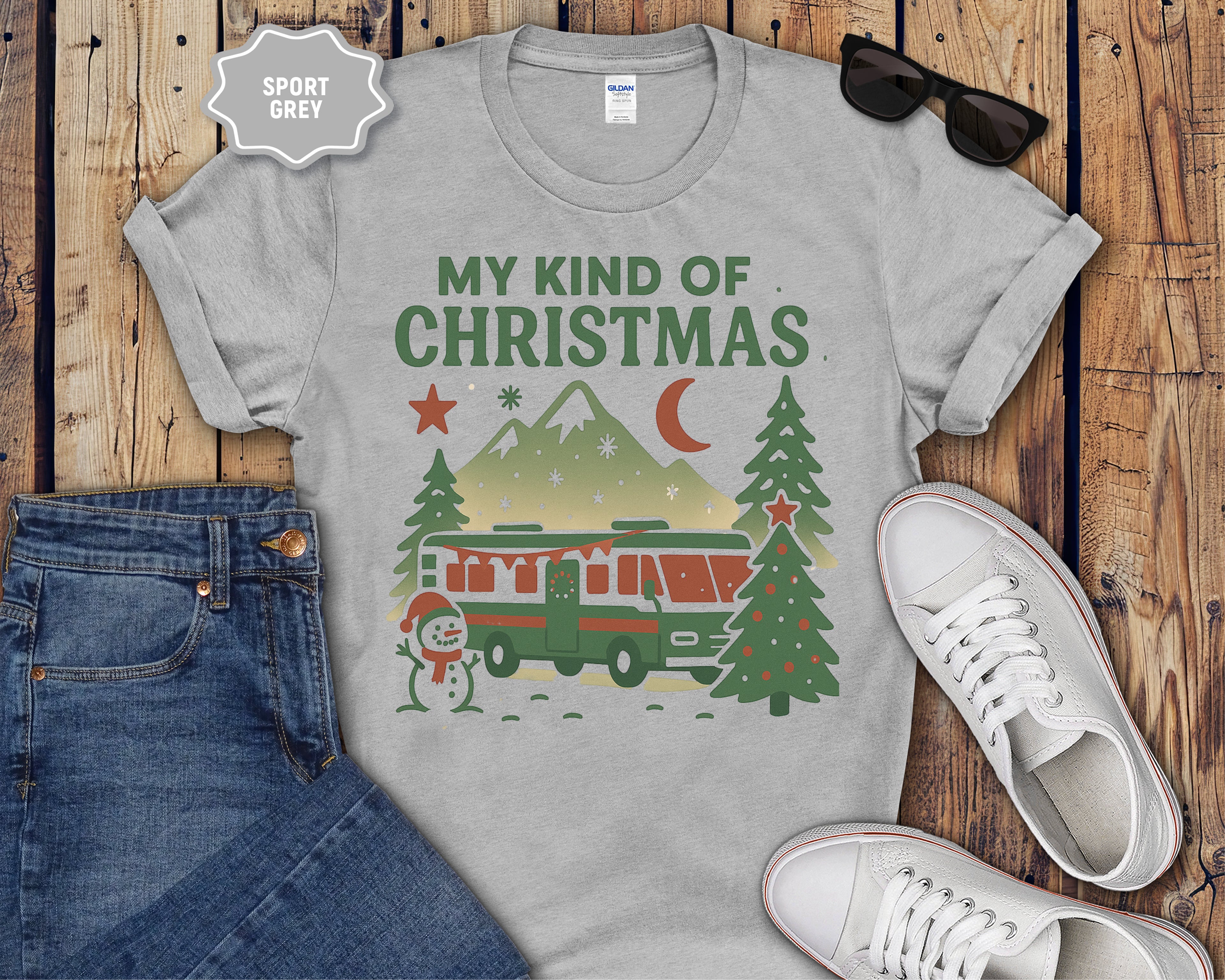 Retro Camper My Kind Of Christmas T-Shirt