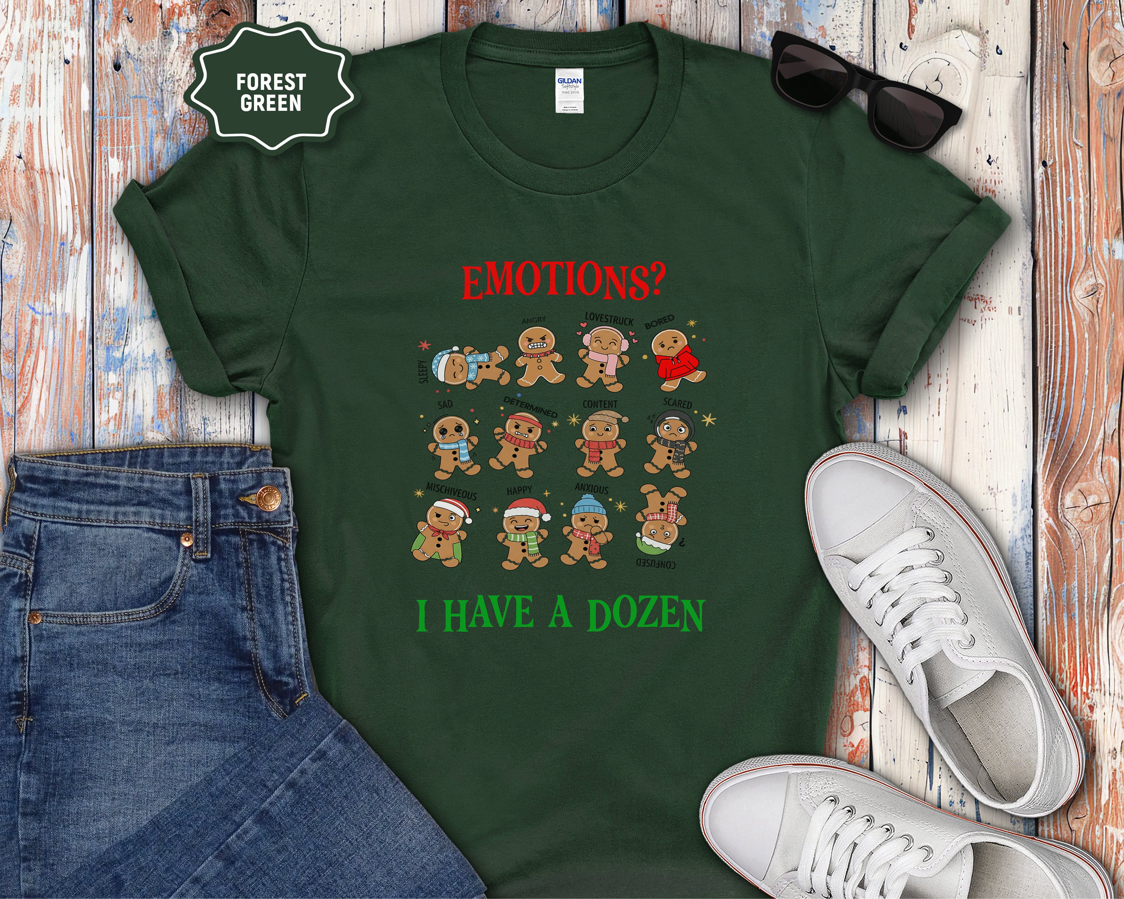 Emotions? I Have a Dozen Gingerbread Faces T-Shirt