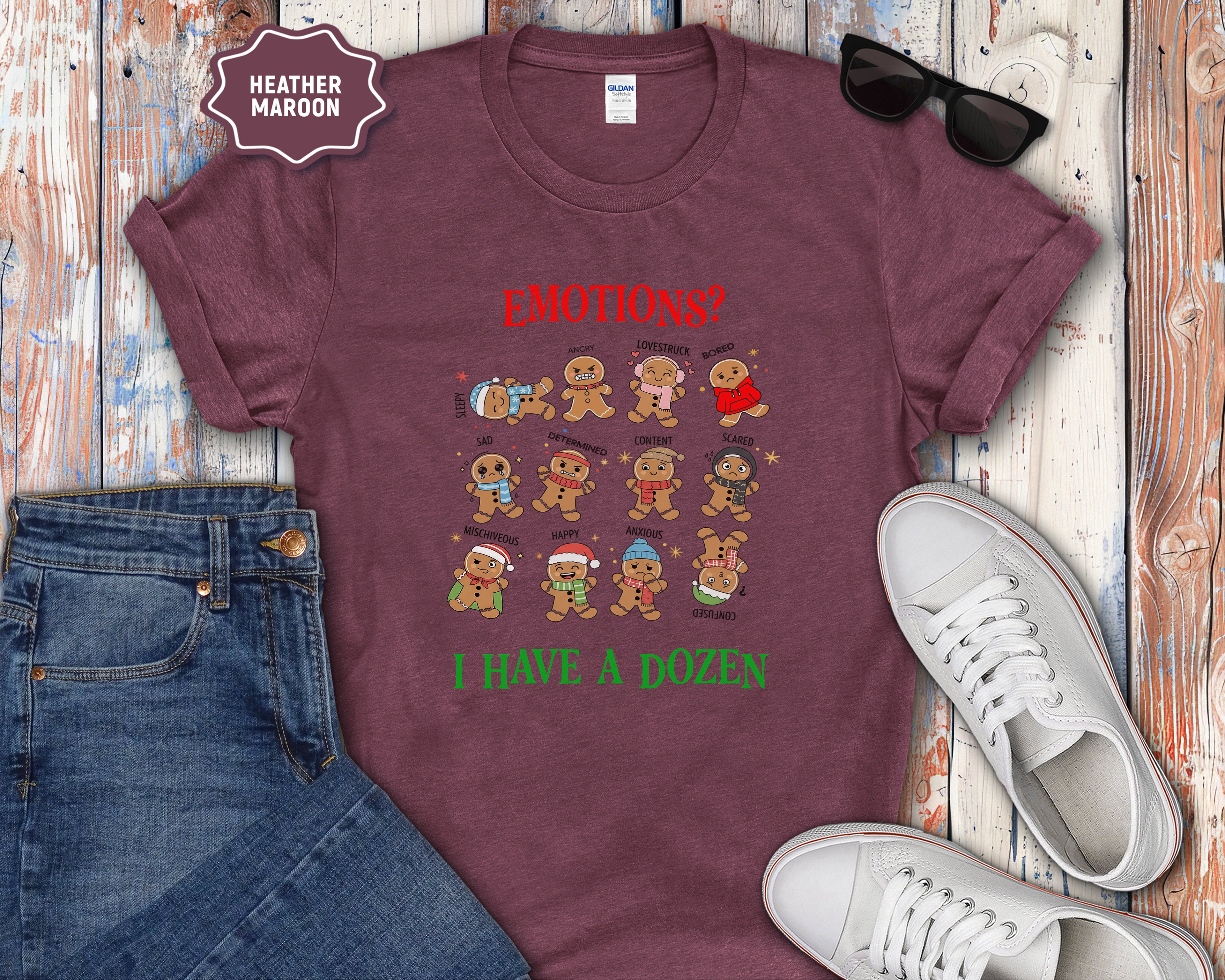 Emotions? I Have a Dozen Gingerbread Faces T-Shirt