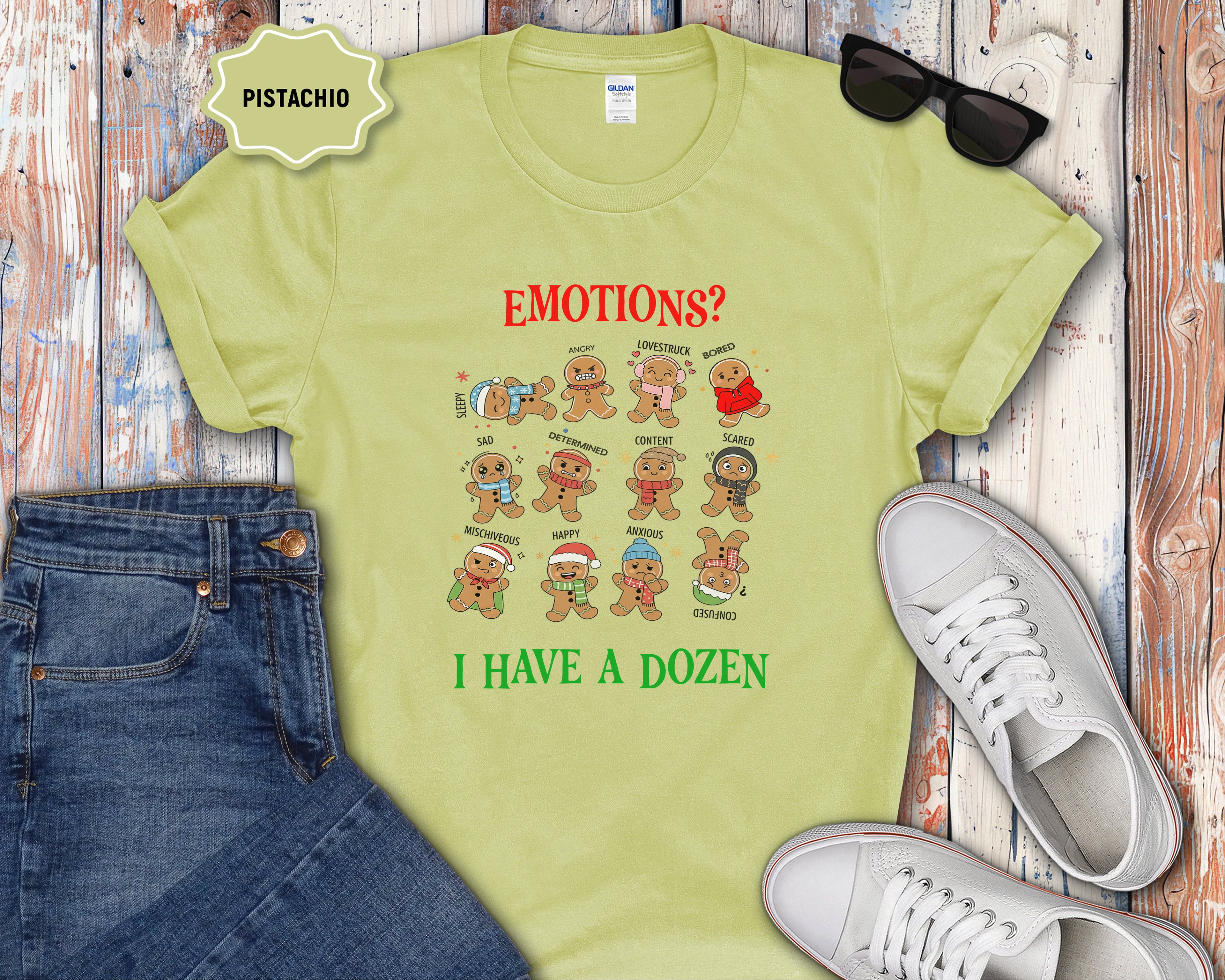 Emotions? I Have a Dozen Gingerbread Faces T-Shirt