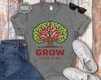Grow Your Mind tree illustration T-Shirt