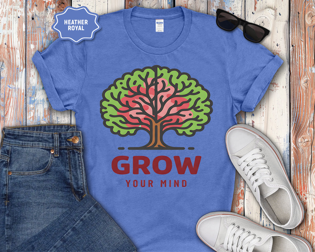 Grow Your Mind tree illustration T-Shirt