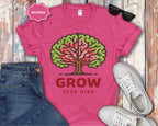 Grow Your Mind tree illustration T-Shirt