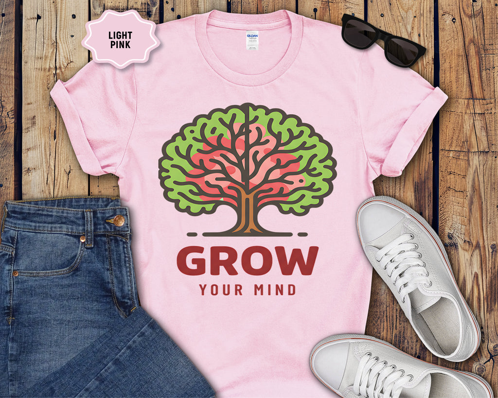 Grow Your Mind tree illustration T-Shirt
