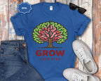 Grow Your Mind tree illustration T-Shirt