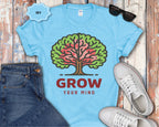 Grow Your Mind tree illustration T-Shirt