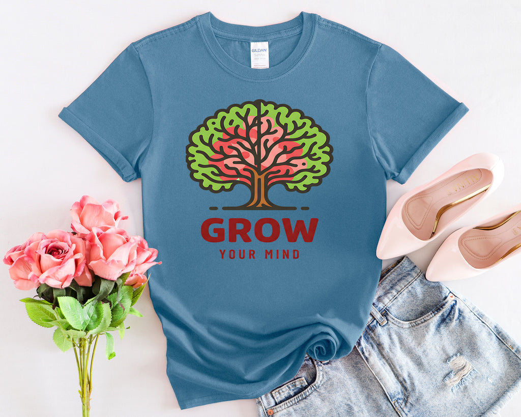 Grow Your Mind tree illustration T-Shirt