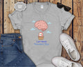 Let Your Thoughts Rise, Sloth in a Brain Hot Air Balloon T-Shirt