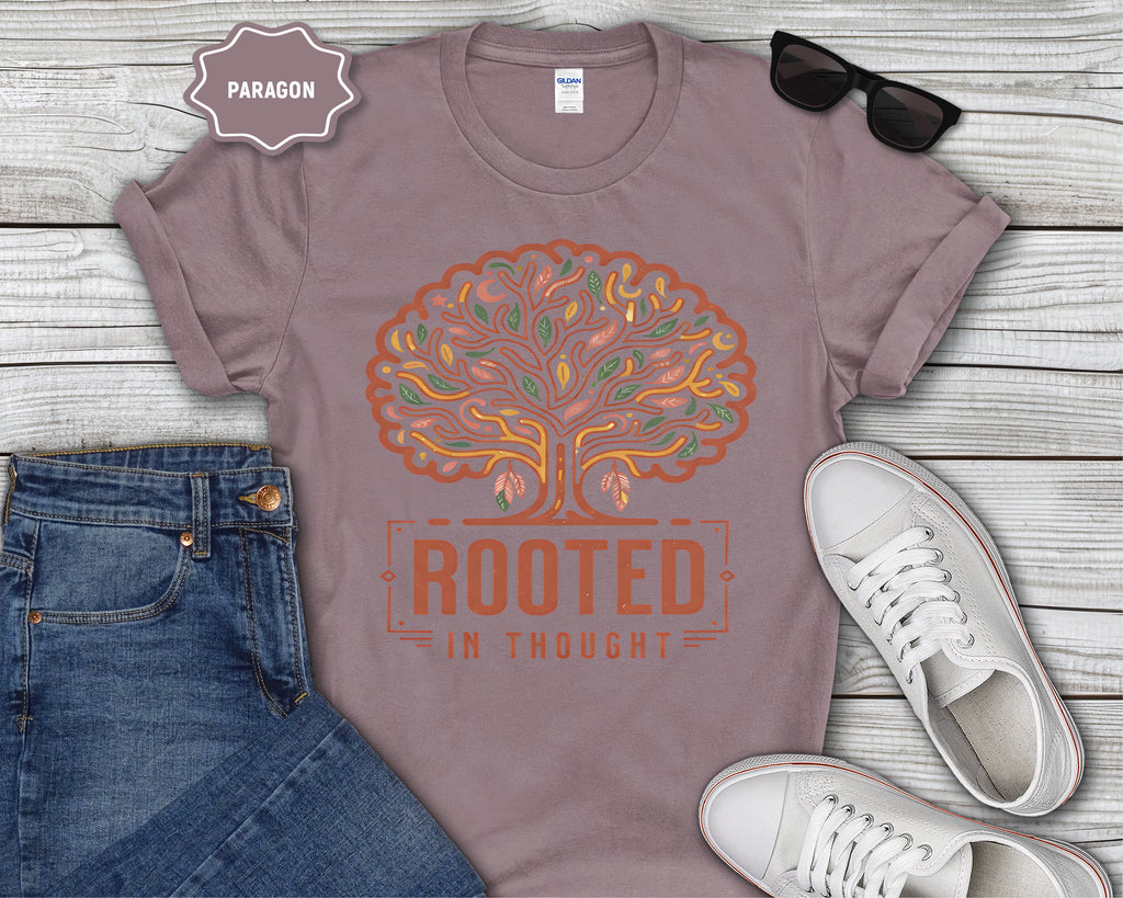 Rooted in Thought Tree design T-Shirt