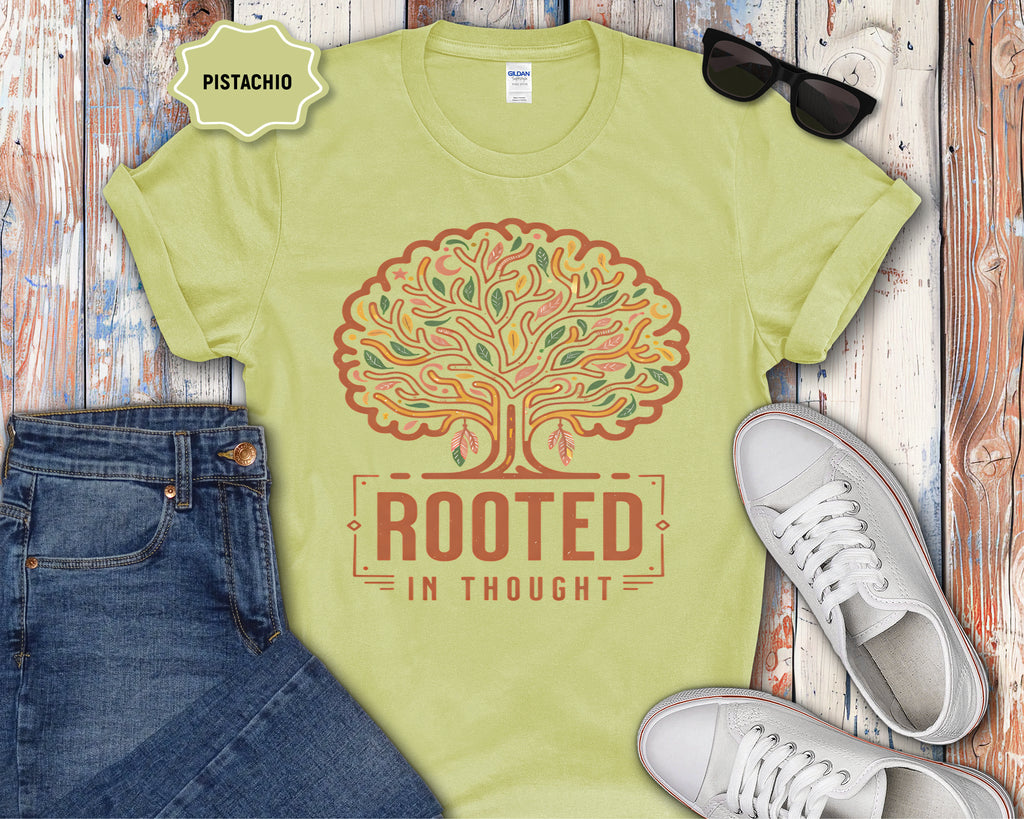 Rooted in Thought Tree design T-Shirt