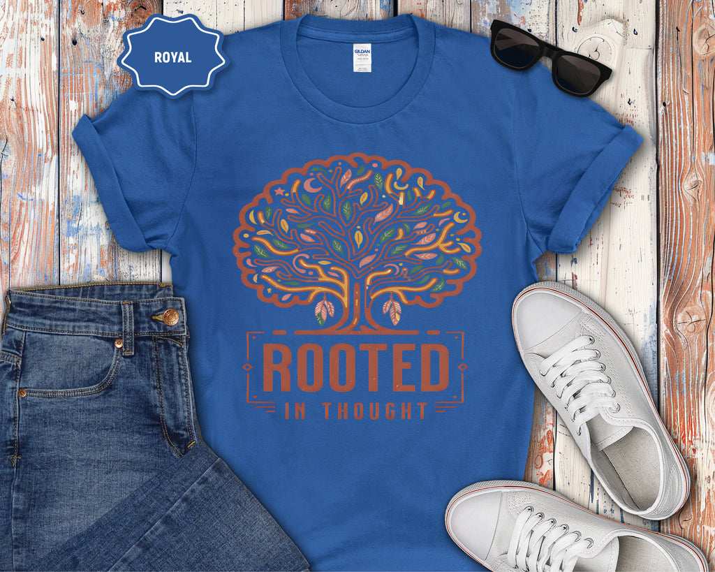 Rooted in Thought Tree design T-Shirt