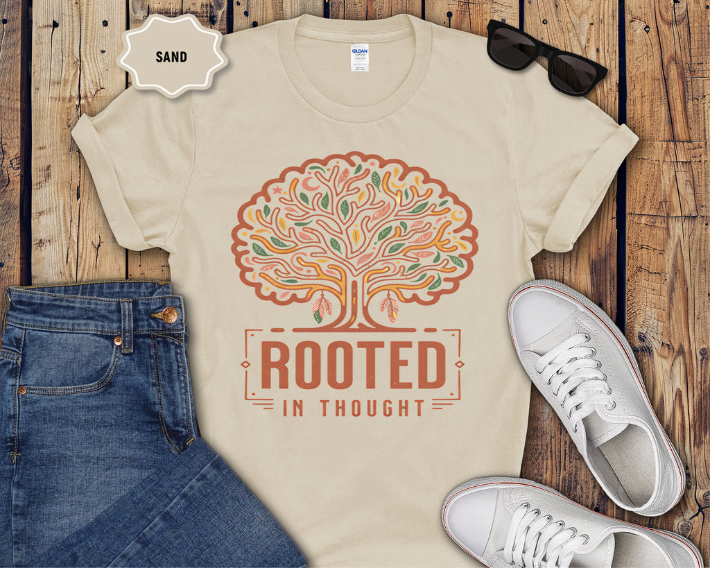 Rooted in Thought Tree design T-Shirt