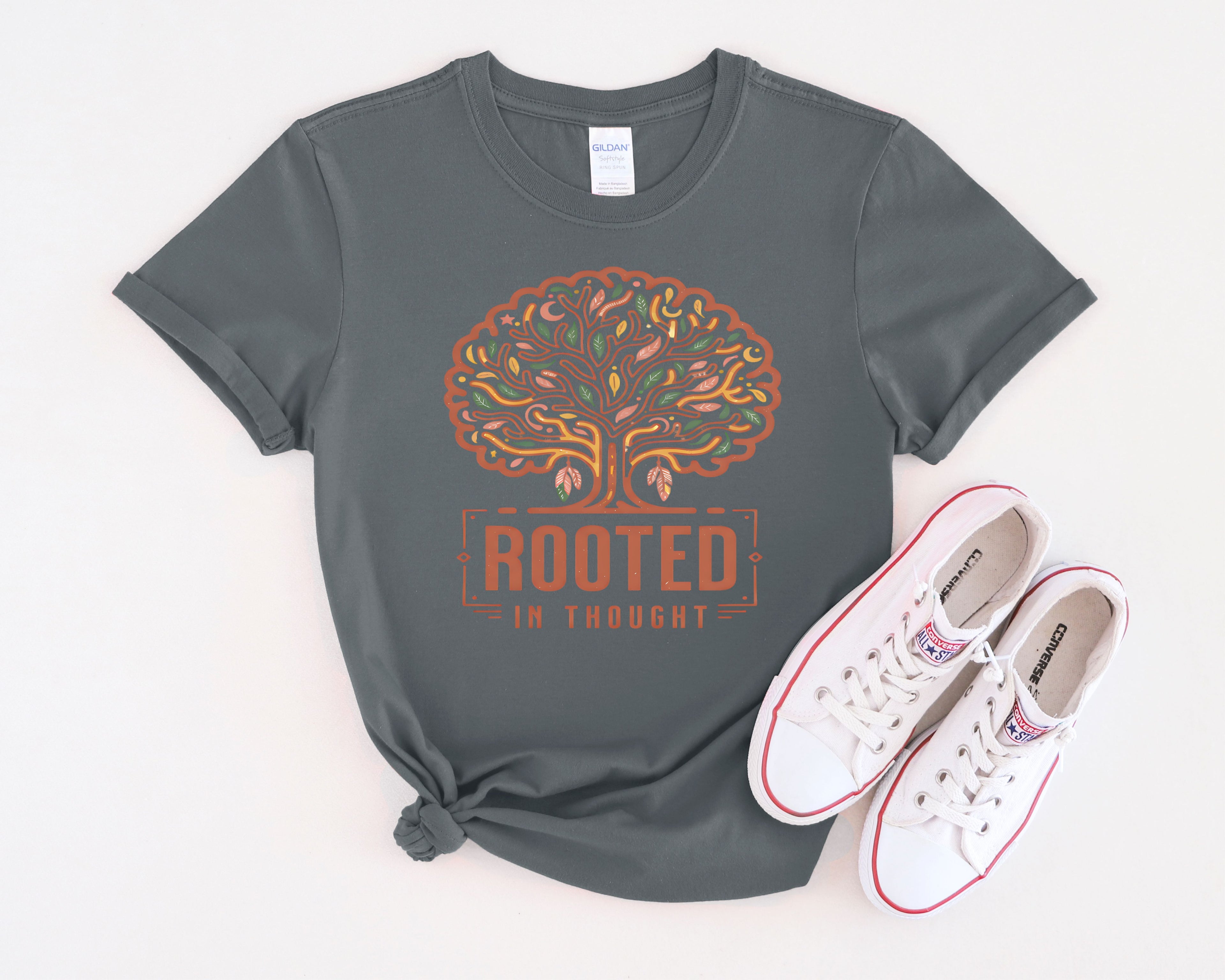 Rooted in Thought Tree design T-Shirt