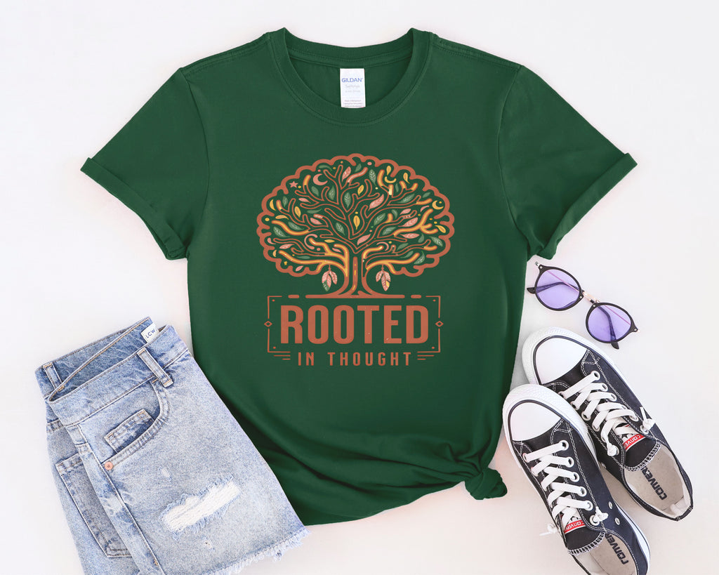 Rooted in Thought Tree design T-Shirt