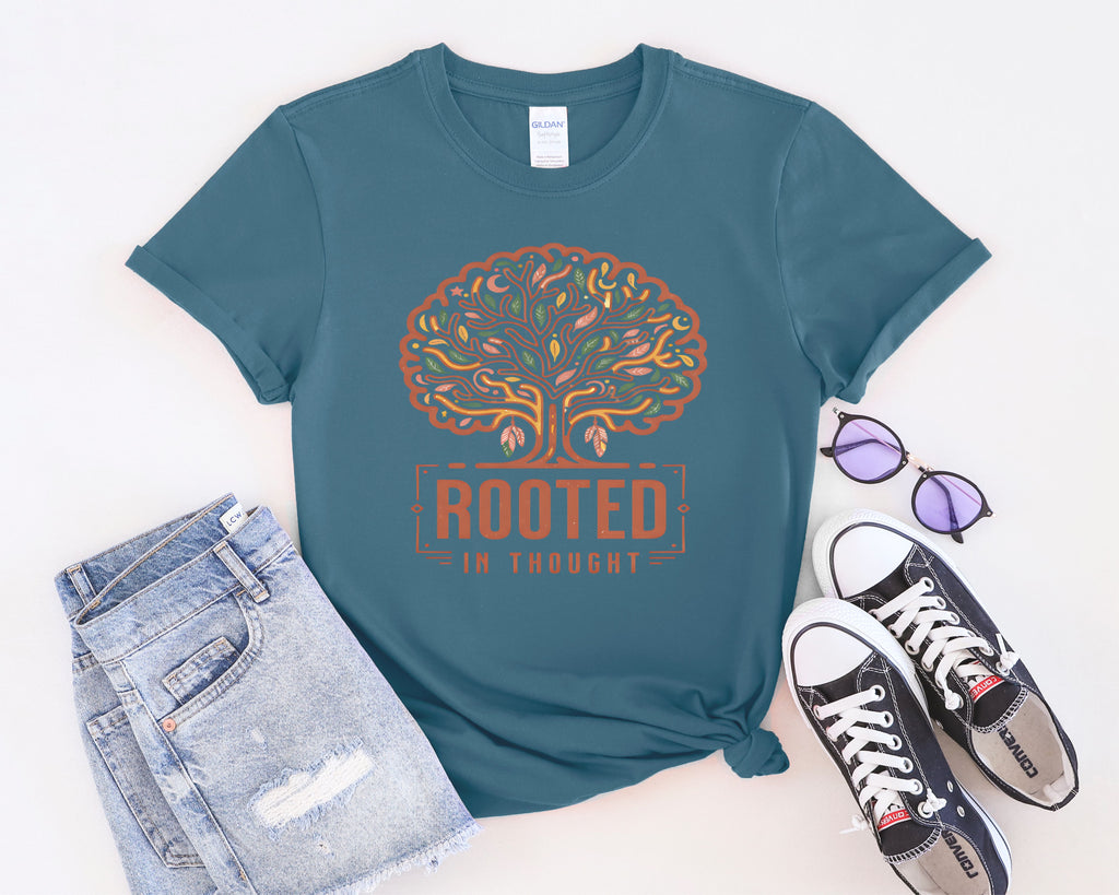 Rooted in Thought Tree design T-Shirt