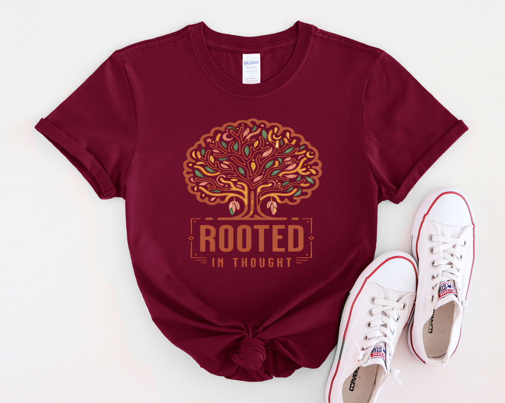 Rooted in Thought Tree design T-Shirt