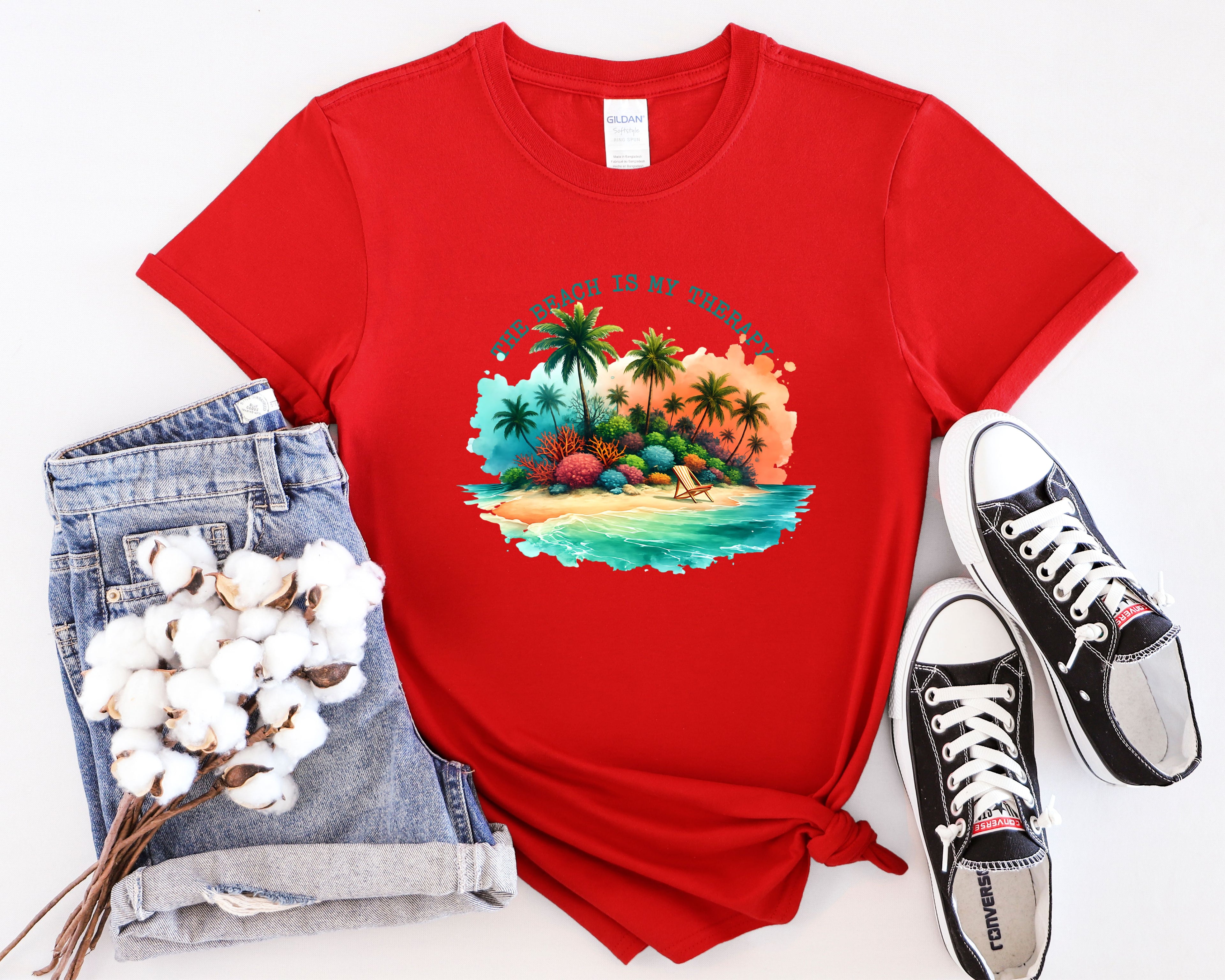 Beach Therapy Mental Health T-Shirt