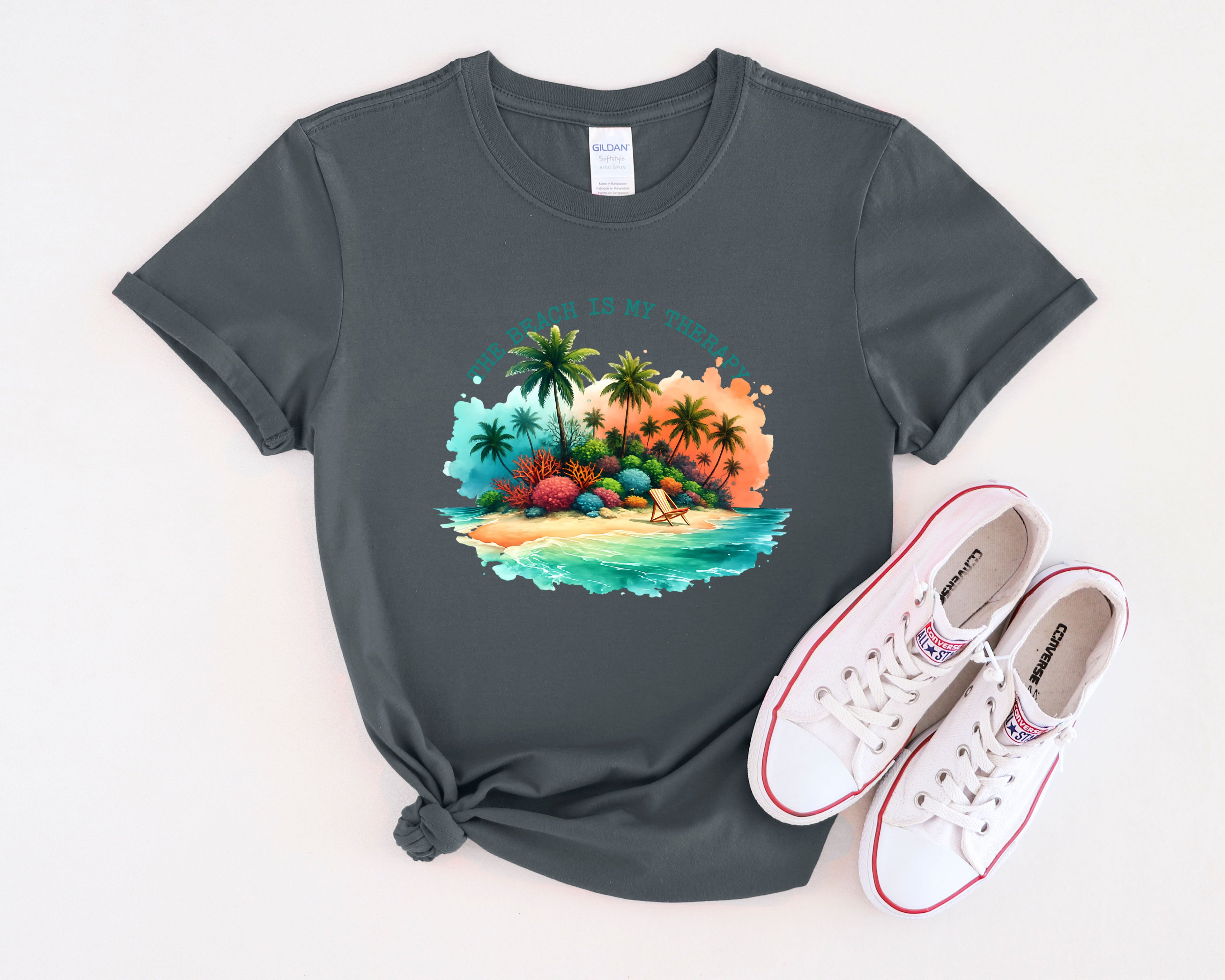 Beach Therapy Mental Health T-Shirt
