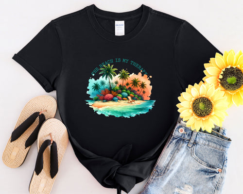 Beach Therapy Mental Health T-Shirt