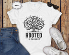 Rooted in Thought tree illustration T-Shirt