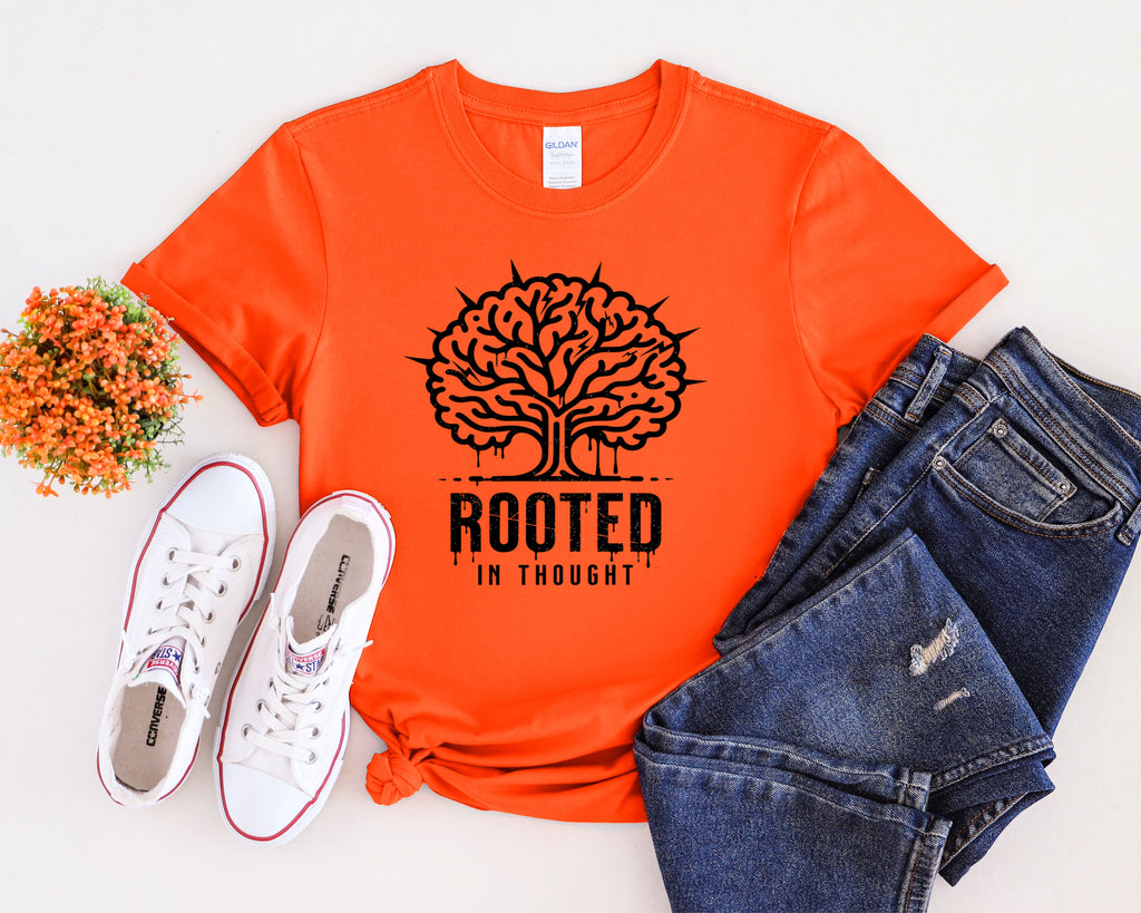 Rooted in Thought tree illustration T-Shirt