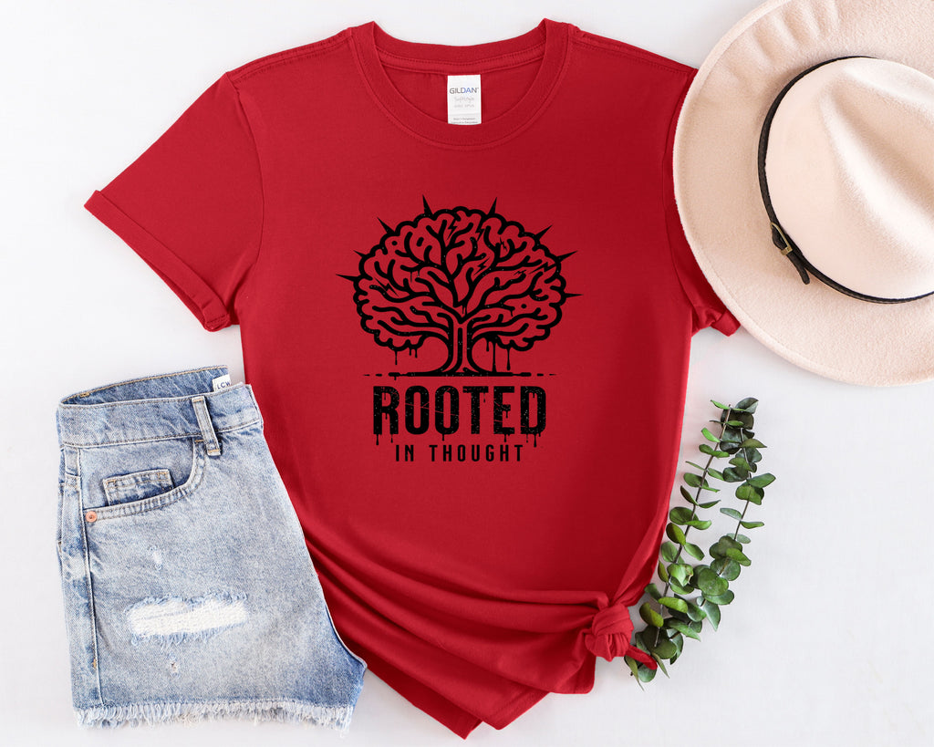 Rooted in Thought tree illustration T-Shirt