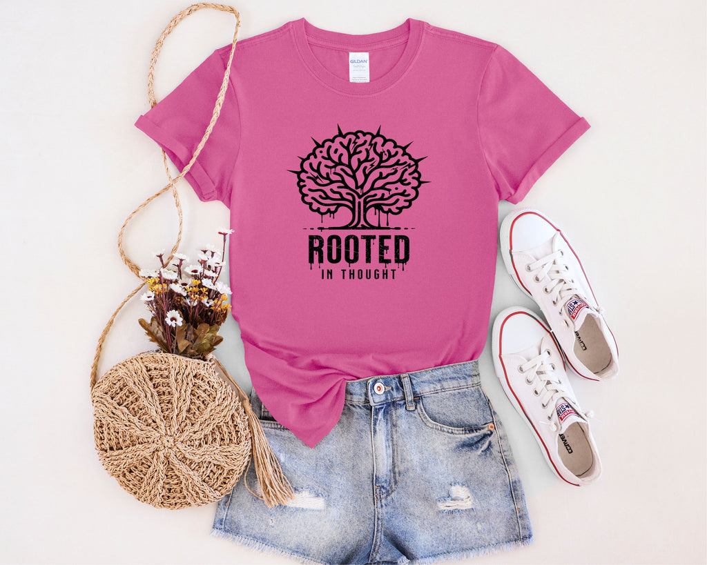 Rooted in Thought tree illustration T-Shirt