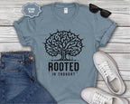 Rooted in Thought tree illustration T-Shirt