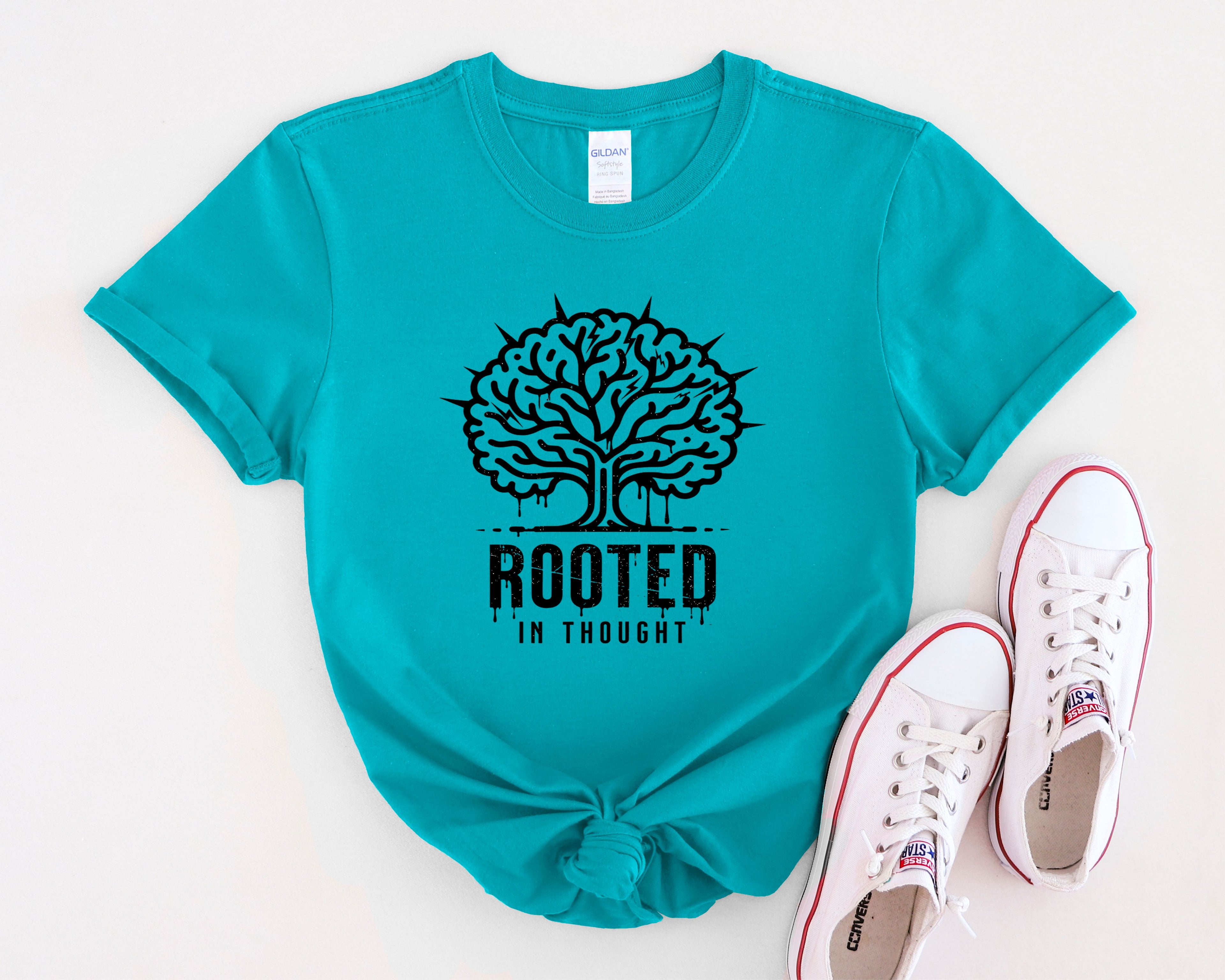Rooted in Thought tree illustration T-Shirt
