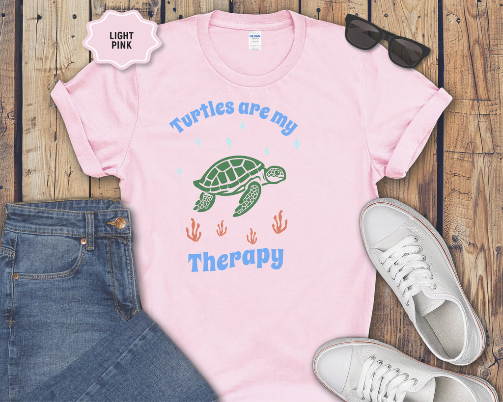 Turtles Are My Therapy T-Shirt | Turtle Graphic, Relaxing Animal Design