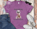 Skeleton Therapist Illustration T-Shirt | Keep Talking I'm Diagnosing You