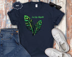 Neon Green Feather Illustration T-Shirt | 'Let Life Unfold'