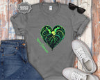 Neon Green Heart Illustration T-Shirt | 'Move Forward'