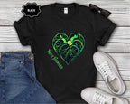 Neon Green Heart Illustration T-Shirt | 'Move Forward'