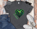 Neon Green Heart Illustration T-Shirt | 'Move Forward'