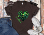 Neon Green Heart Illustration T-Shirt | 'Move Forward'
