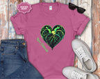 Neon Green Heart Illustration T-Shirt | 'Move Forward'