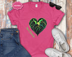 Neon Green Heart Illustration T-Shirt | 'Move Forward'