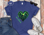 Neon Green Heart Illustration T-Shirt | 'Move Forward'