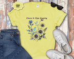 Choose to Keep Growing Floral Tee