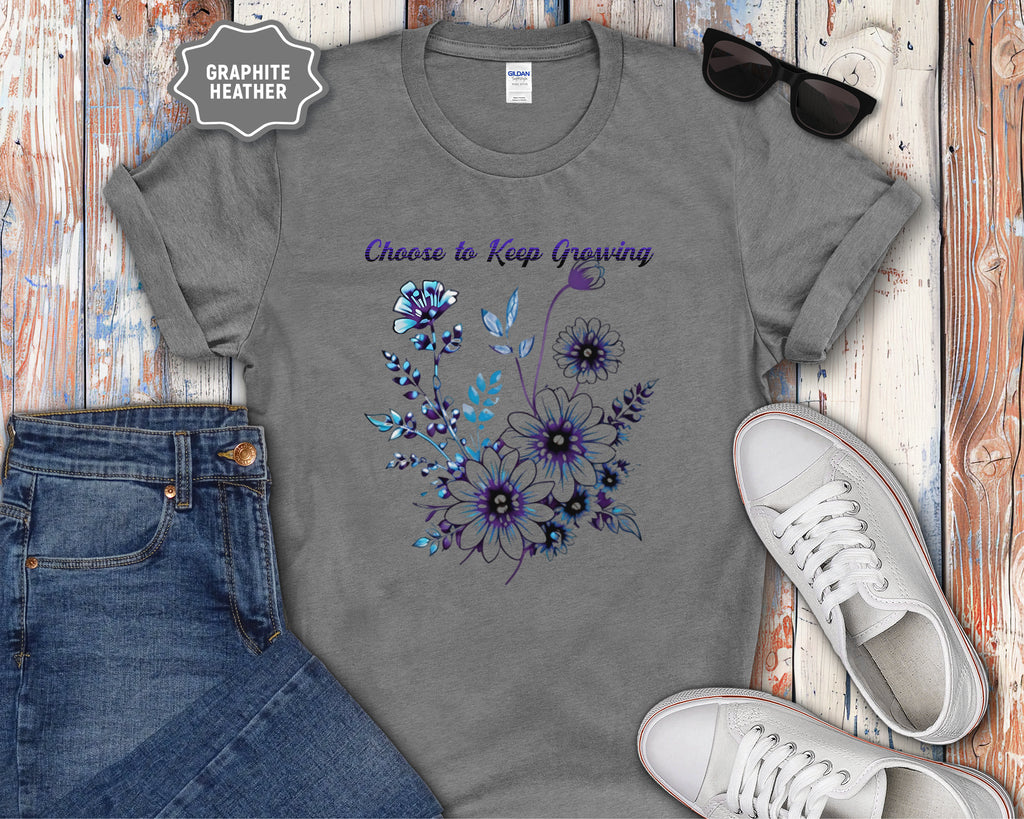 Choose to Keep Growing Floral Tee