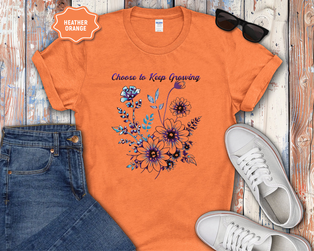 Choose to Keep Growing Floral Tee