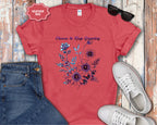 Choose to Keep Growing Floral Tee